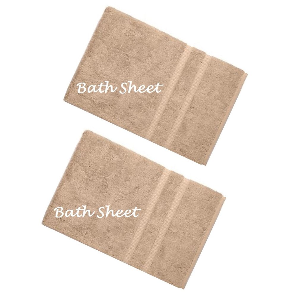 2 new CAMEL Charter Club Elite 100% Hygro Cotton 33x64 inch BATH SHEETS
